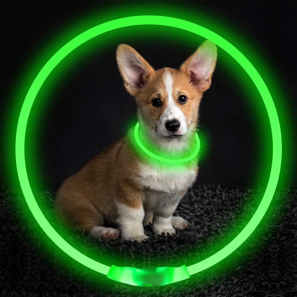 Pet Flashing Collar USB Rechargeable Glowing Necklace Safety Collar Light Up Collars For Night Walking Electric Dog Collar Neon - 𝓢𝓱𝓸𝓹𝓵𝓮𝓬𝔂