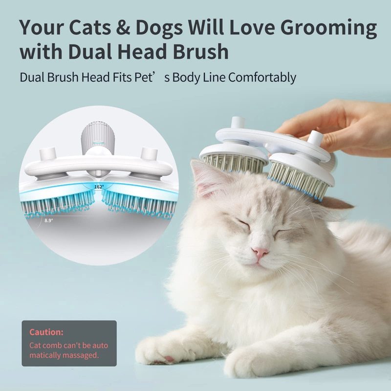 Pet Cat Brush Dog Slicker Brush Double-headed Negative Ion One-button Self Cleaning Dog Cat Hair Removal Pets Products - 𝓢𝓱𝓸𝓹𝓵𝓮𝓬𝔂