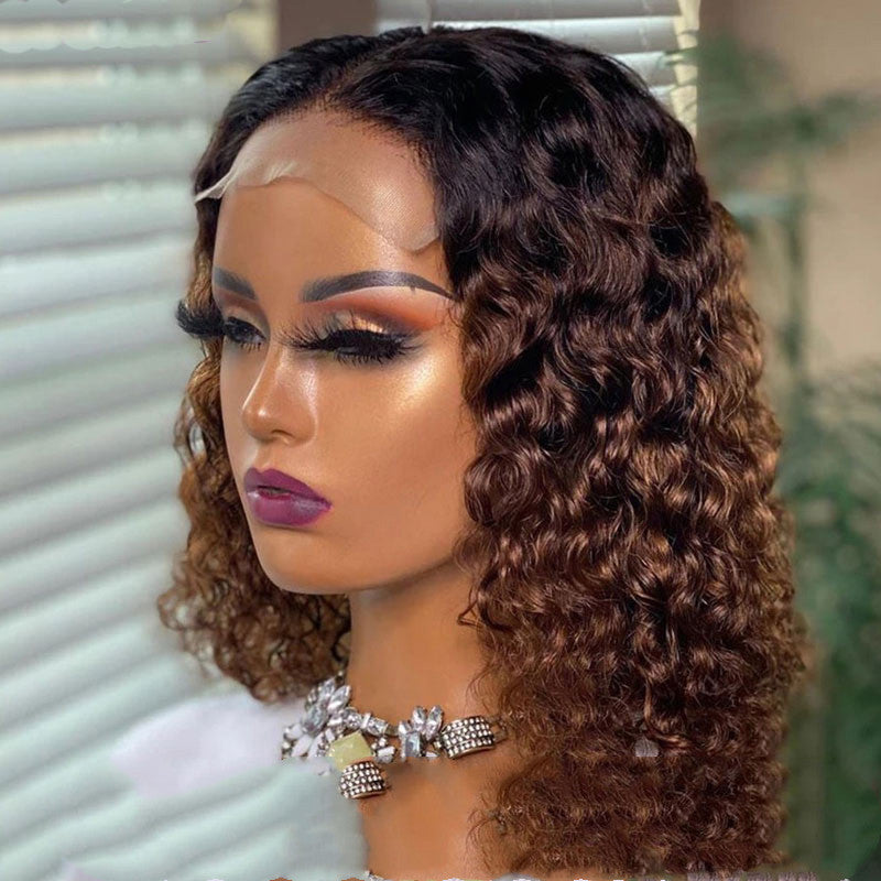 Doores Perruque Bob Lace Front Wig Naturelle Cheveux Humains Coupe Pixie Brun - 𝓢𝓱𝓸𝓹𝓵𝓮𝓬𝔂