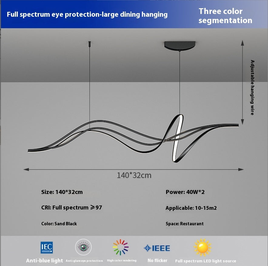 Dining Room Chandelier Modern Minimalist Creative Abstract Lamps - 𝓢𝓱𝓸𝓹𝓵𝓮𝓬𝔂