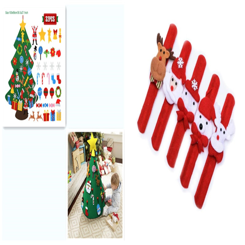 DIY Felt Christmas Tree New Year Toddler Kids Handmade Gift Toys Door Wall Hanging Ornaments Holiday Party Home Decor Set - 𝓢𝓱𝓸𝓹𝓵𝓮𝓬𝔂