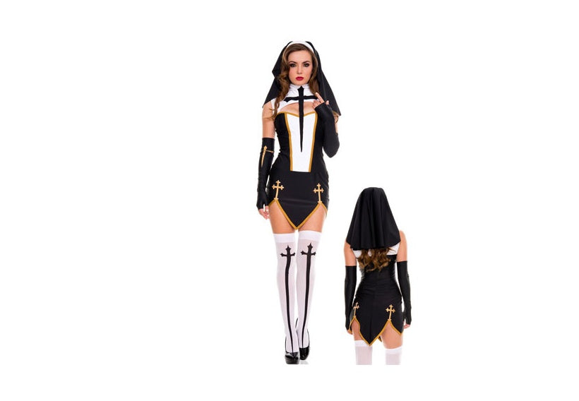 Sexy Bad Habit Nun Costume Religious Sister Fancy Dress - 𝓢𝓱𝓸𝓹𝓵𝓮𝓬𝔂