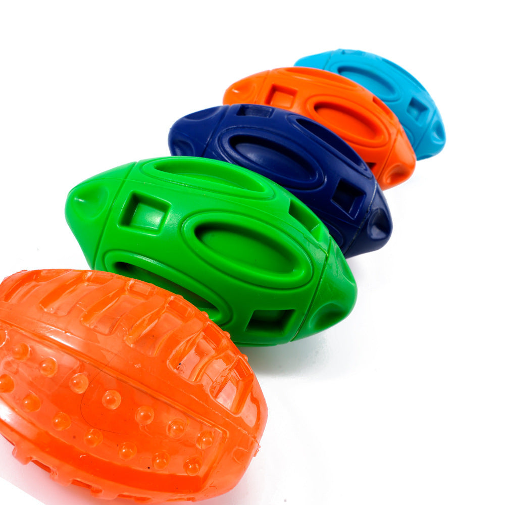 Pet Supplies Dog Toys Rubber Sounding Rugby Wear-Resistant Bite-Resistant Sounding Dog Ball - 𝓢𝓱𝓸𝓹𝓵𝓮𝓬𝔂