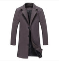 Autumn And Winter New Mens Solid Color Casual Business Woolen Coats - 𝓢𝓱𝓸𝓹𝓵𝓮𝓬𝔂