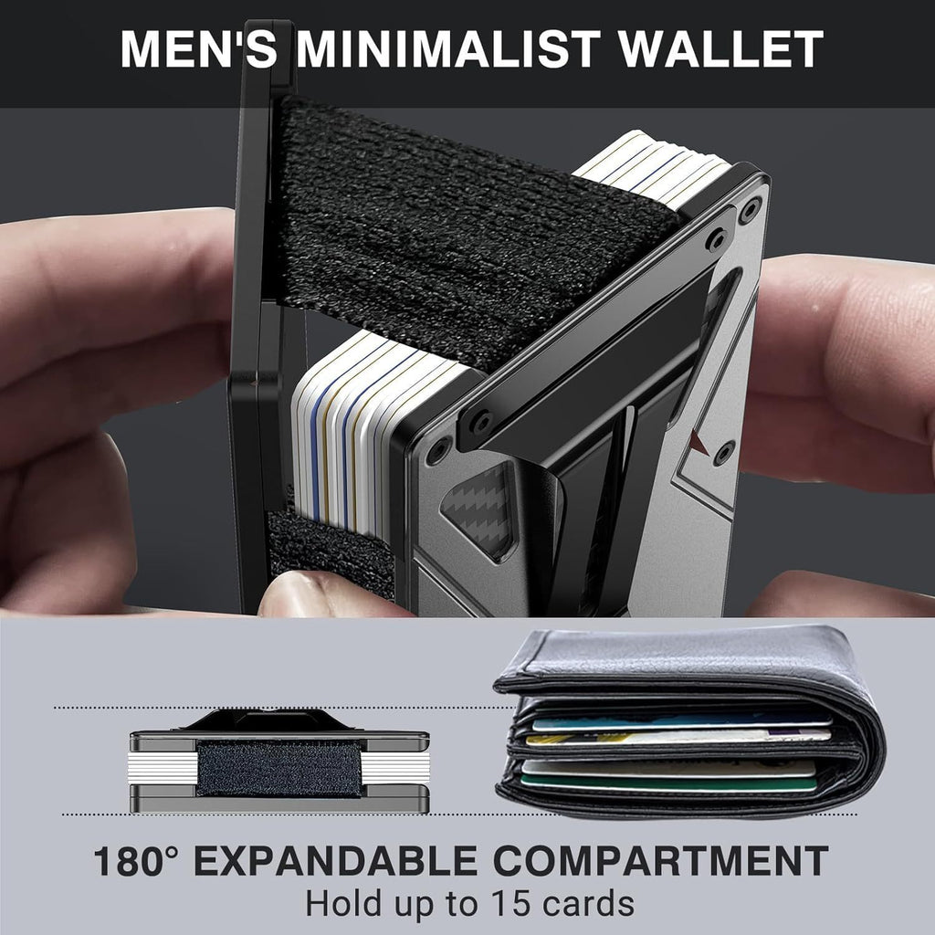 Tracker RFID Anti-theft Swiping Metal Wallet - 𝓢𝓱𝓸𝓹𝓵𝓮𝓬𝔂