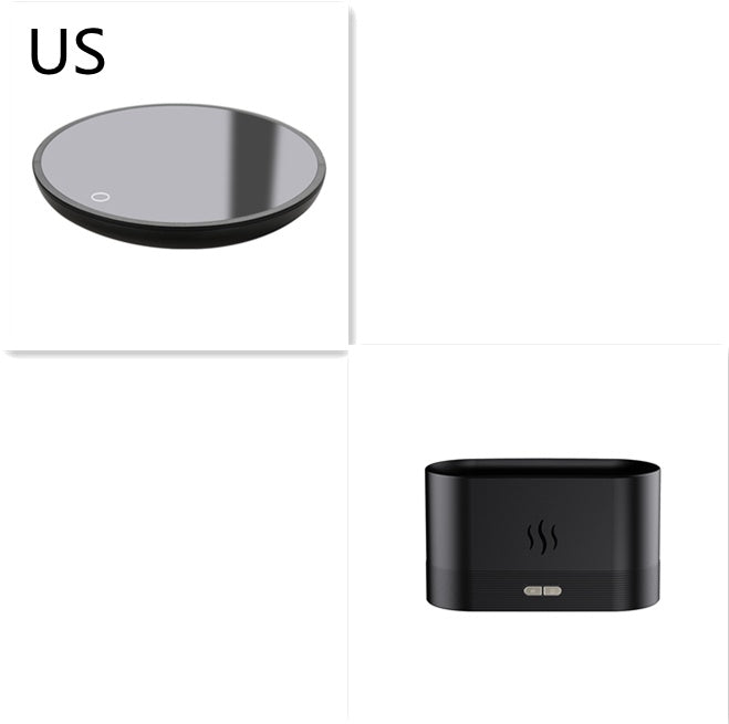 Aroma Diffuser With Flame Light Mist Humidifier Aromatherapy Diffuser With Waterless Auto-Off Protection For Spa Home Yoga Office - 𝓢𝓱𝓸𝓹𝓵𝓮𝓬𝔂