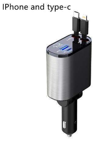Metal Car Charger 100W Super Fast Charging Car Cigarette Lighter USB And TYPE-C Adapter - 𝓢𝓱𝓸𝓹𝓵𝓮𝓬𝔂