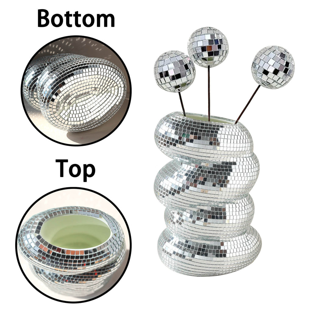 Disco Flower Pot Simple Unique Spiral Decoration - 𝓢𝓱𝓸𝓹𝓵𝓮𝓬𝔂