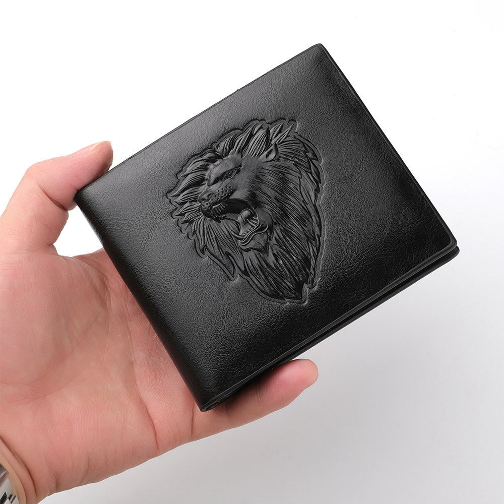 Men's Zipper Wallet Lion Embossed Pattern Animal - 𝓢𝓱𝓸𝓹𝓵𝓮𝓬𝔂