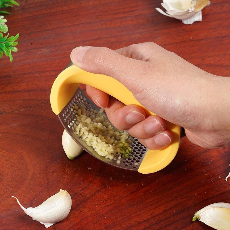Stainless Steel Garlic Masher Garlic Press Household Manual Curve Fruit Vegetable Tools Kitchen Gadgets - 𝓢𝓱𝓸𝓹𝓵𝓮𝓬𝔂