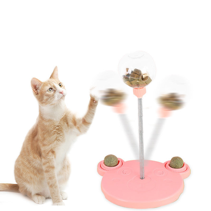 Pet Feeder Cat Toy Pets Leaking Food Ball Self-Playing Tumbler Funny Swing Feeder Puzzle Toys Playing Training Dispenser Bowl - 𝓢𝓱𝓸𝓹𝓵𝓮𝓬𝔂