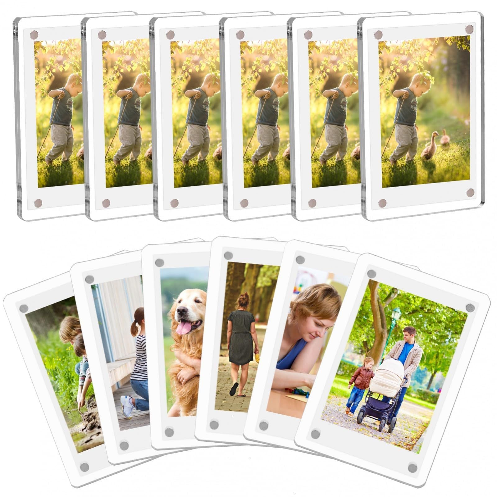 Household Acrylic Fridge Sticker Magnetic Photoframe