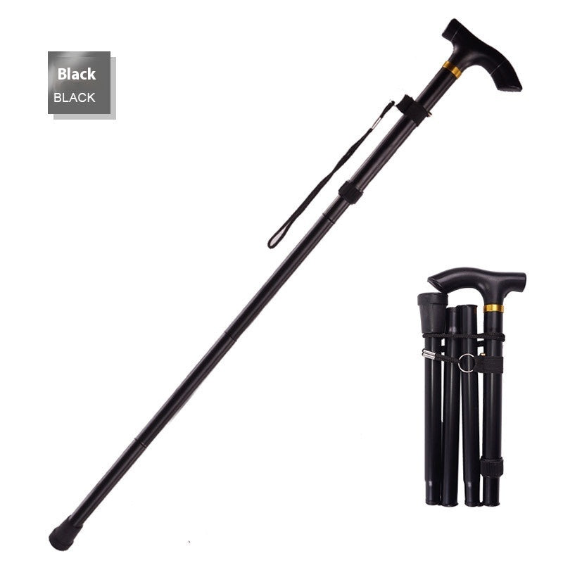 Aluminum Alloy Folding Cane Stretchable Non-slip Cane Walking Stick For The Elderly