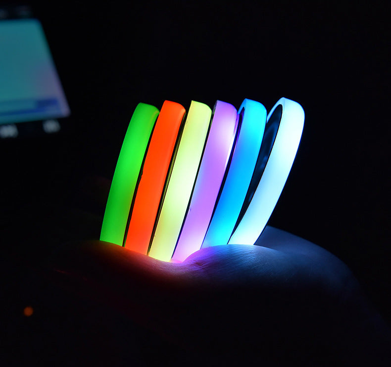 Colorful Cup Holder LED Light-up Coaster Solar & USB Charging Non-slip Coaster Ambient Light For Car Automatically - 𝓢𝓱𝓸𝓹𝓵𝓮𝓬𝔂