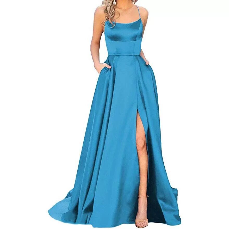 Solid Color Long Slimming And Shoulder Hollow Girlfriends Fashion Bridesmaid Party Dress - 𝓢𝓱𝓸𝓹𝓵𝓮𝓬𝔂
