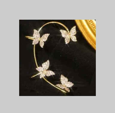 Fashion Earring Butterfly Ear Clip And Ear Hook Jewelry - 𝓢𝓱𝓸𝓹𝓵𝓮𝓬𝔂