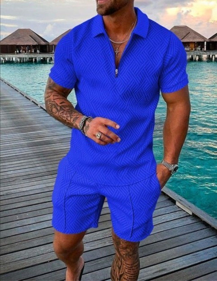 New Men's Summer Short Sleeve Shorts Casual Suit - 𝓢𝓱𝓸𝓹𝓵𝓮𝓬𝔂