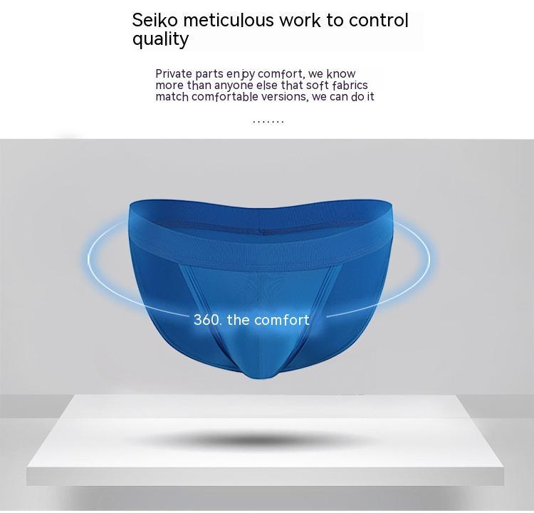 Low Waist Sexy Ice Silk Solid Color Underwear Men - 𝓢𝓱𝓸𝓹𝓵𝓮𝓬𝔂