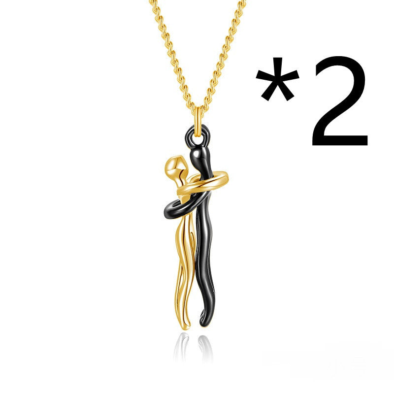 Hot Sale Affectionate Hug Necklace Couples Anniversary Valentine's Day  Gift Fashion Punk Street Style Pendant Necklace - 𝓢𝓱𝓸𝓹𝓵𝓮𝓬𝔂