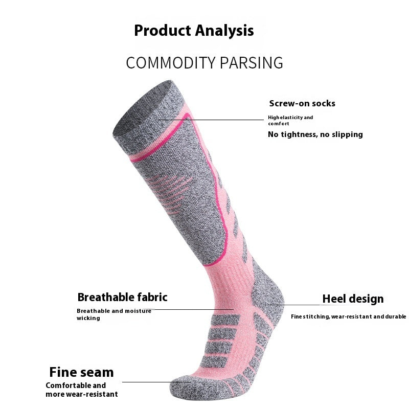 Outdoor Ski Socks Thickening Exercise Towel Bottom Climbing Long Socks - 𝓢𝓱𝓸𝓹𝓵𝓮𝓬𝔂
