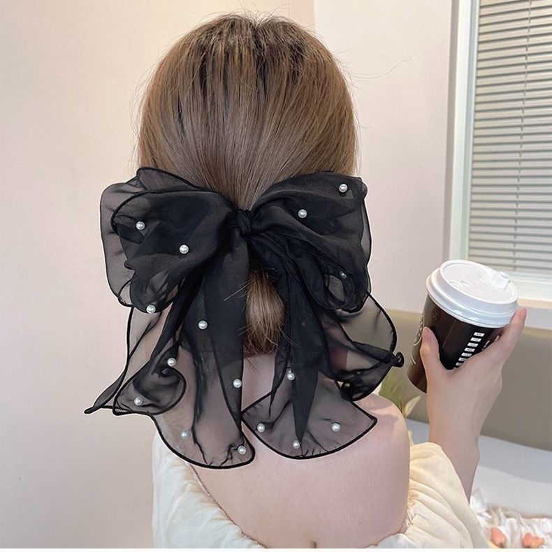 Big Lace White High-grade Hair Accessories Female Back Head Spring Clip Headdress - 𝓢𝓱𝓸𝓹𝓵𝓮𝓬𝔂