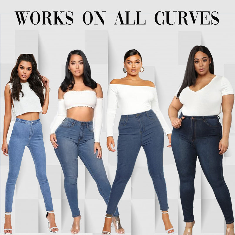 High Rise Waist Skinny Slim Fit Stretch Casual Basic Denim Pants With Faux  Pockets - 𝓢𝓱𝓸𝓹𝓵𝓮𝓬𝔂