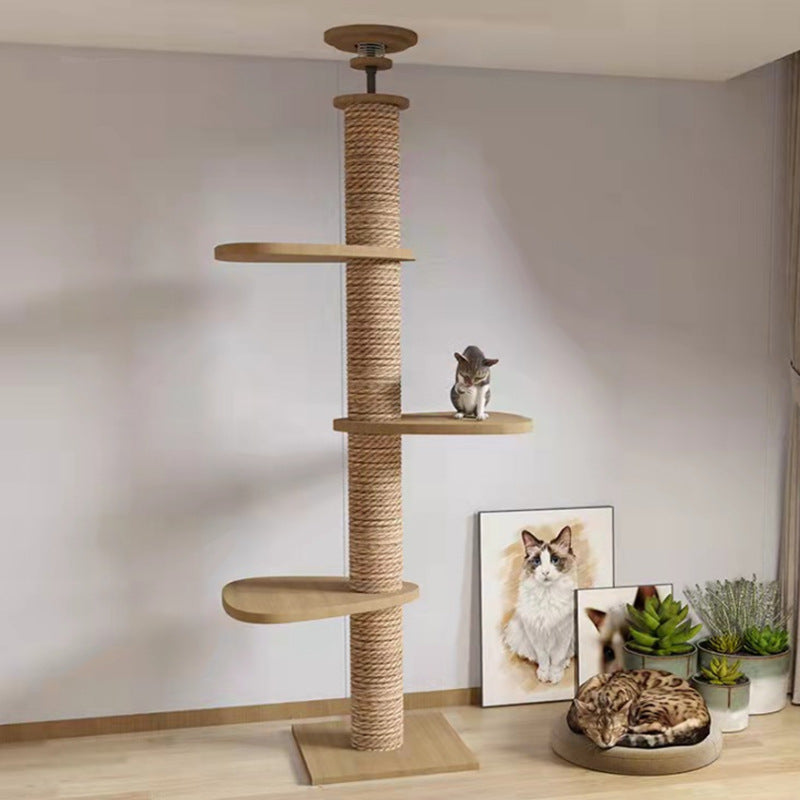 Solid Wood Column Cat Climbing Frame Toy - 𝓢𝓱𝓸𝓹𝓵𝓮𝓬𝔂