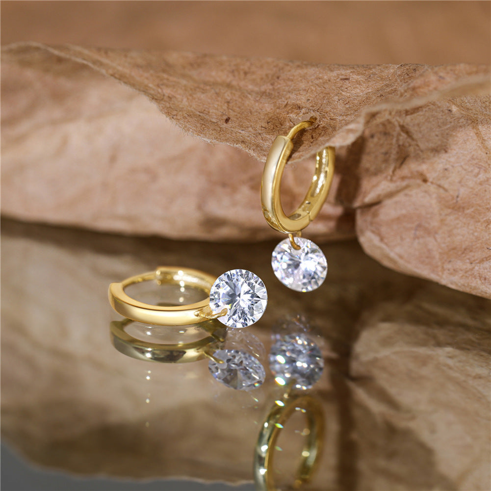 S925 Sterling Silver Zircon Earrings Eardrops - 𝓢𝓱𝓸𝓹𝓵𝓮𝓬𝔂