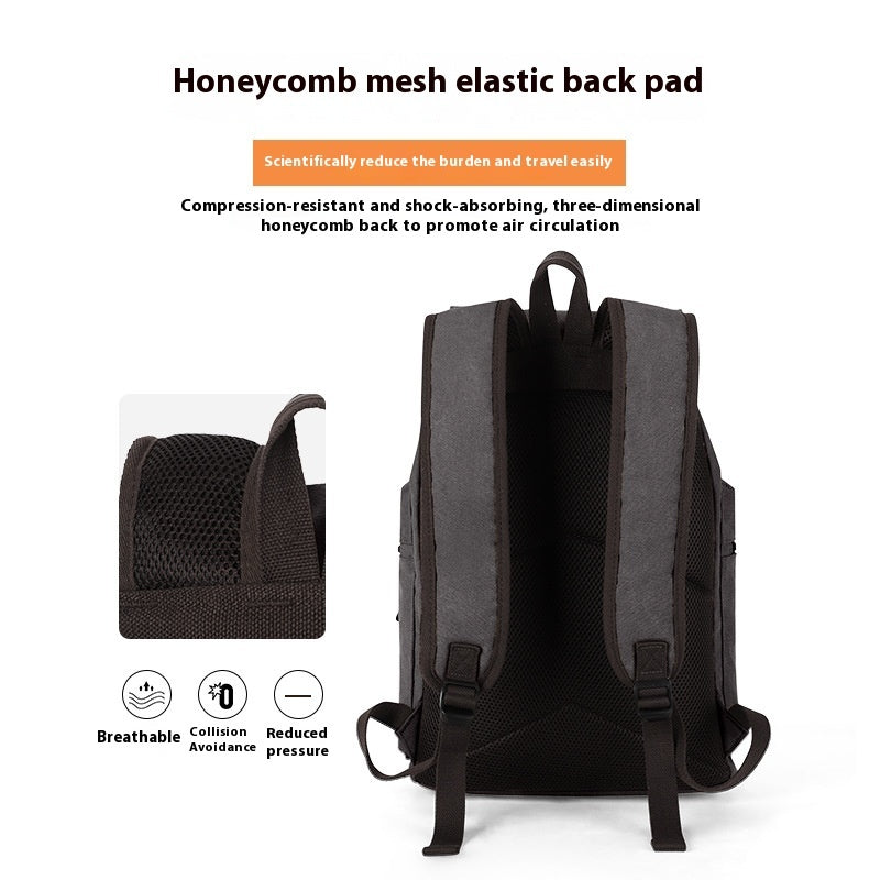 Retro Men's Canvas Backpack Small - 𝓢𝓱𝓸𝓹𝓵𝓮𝓬𝔂