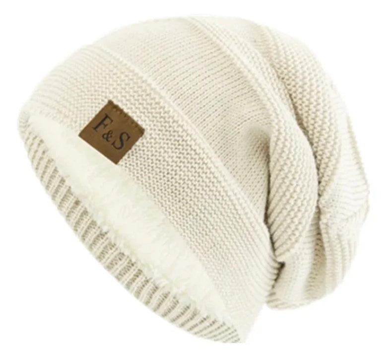 Fleece-lined Pullover Keep Warm Knitted Cloth Label Woolen Cap - 𝓢𝓱𝓸𝓹𝓵𝓮𝓬𝔂