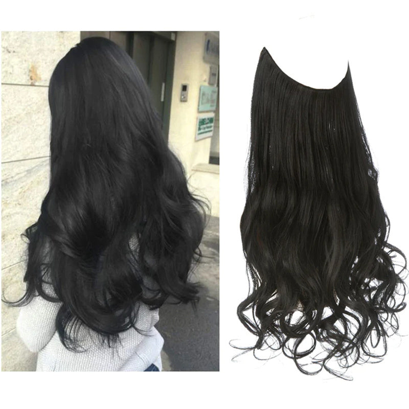 Wig Female Extension Chemical Fiber Long Curly Hair Matte High-temperature Fiber Fishing Thread Wig Set - 𝓢𝓱𝓸𝓹𝓵𝓮𝓬𝔂