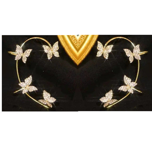 Fashion Earring Butterfly Ear Clip And Ear Hook Jewelry - 𝓢𝓱𝓸𝓹𝓵𝓮𝓬𝔂