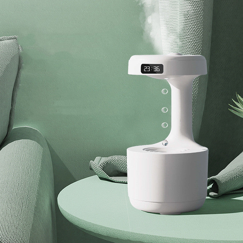 Bedroom Anti-Gravity Humidifier With Clock Water Drop Backflow Aroma Diffuser Large Capacity Office Bedroom Mute Heavy Fog Household Sprayer - 𝓢𝓱𝓸𝓹𝓵𝓮𝓬𝔂