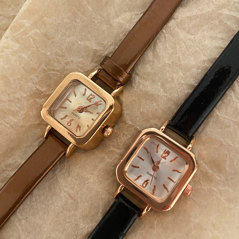 Fashion Simple Ins Style Small Square Watch Schoolgirls' Temperament - 𝓢𝓱𝓸𝓹𝓵𝓮𝓬𝔂