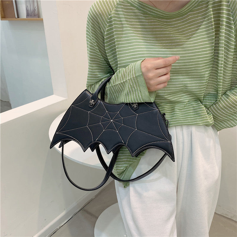 Halloween Spider Web Shape Shoulder Bags Personality Batgirl Tide Pu Handbags Fashoin Messenger Crossbody Bag - 𝓢𝓱𝓸𝓹𝓵𝓮𝓬𝔂