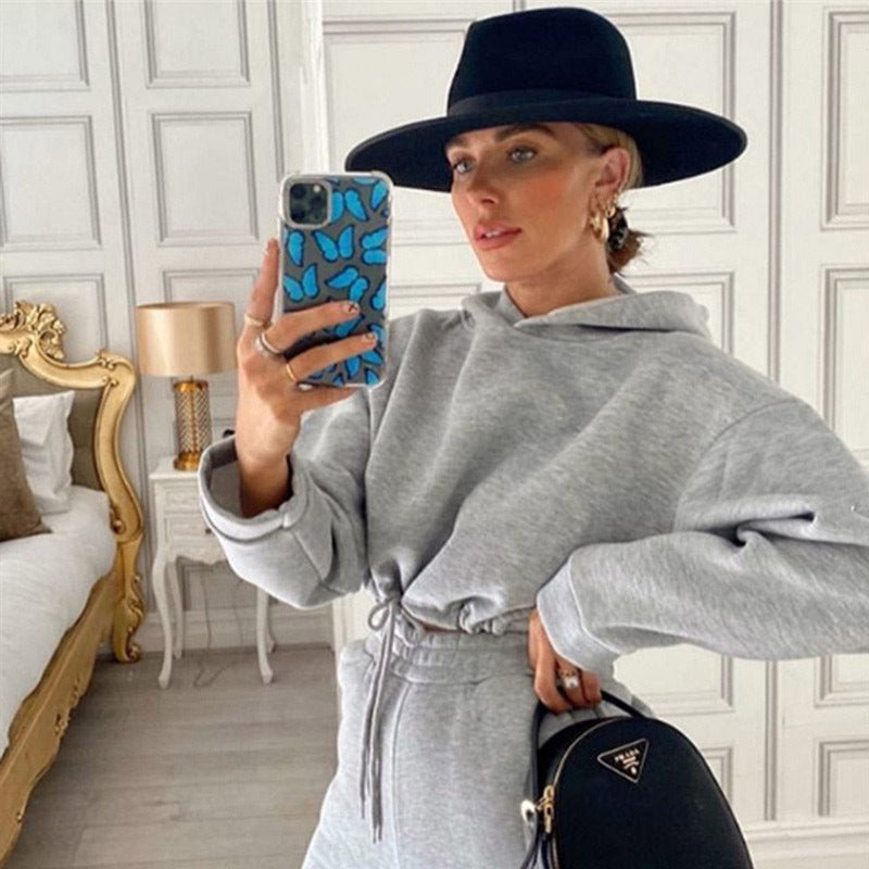 Jogging Suits For Women 2 Piece Sweatsuits Tracksuits Sexy Long Sleeve HoodieCasual Fitness Sportswear - 𝓢𝓱𝓸𝓹𝓵𝓮𝓬𝔂