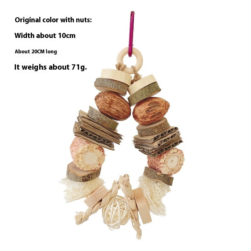 Colorful Wooden Hanging String Rabbit Hamster Molar Vine Bal Parrot Toys - 𝓢𝓱𝓸𝓹𝓵𝓮𝓬𝔂