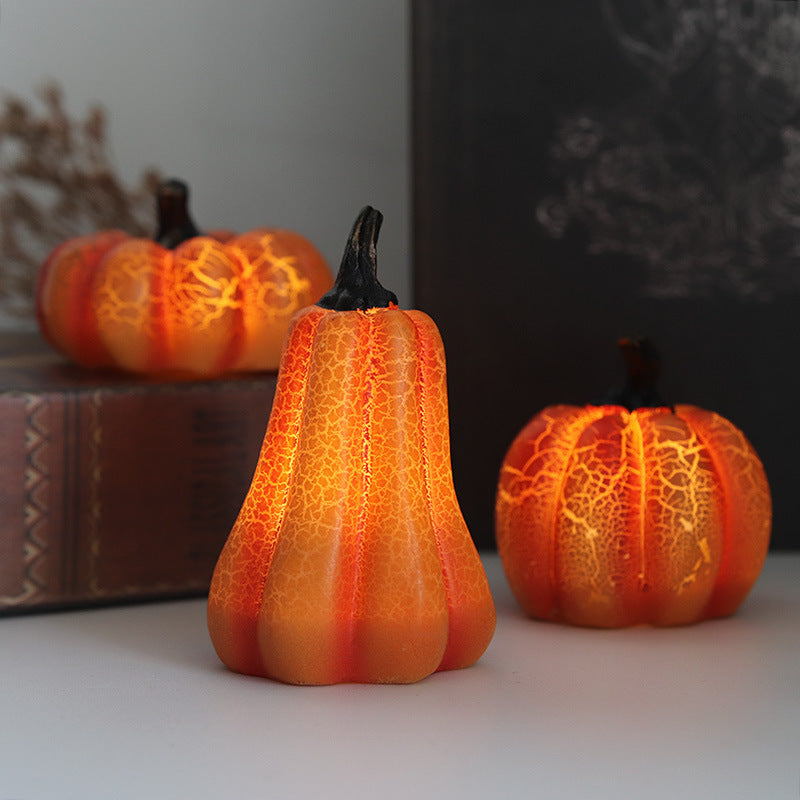 New Halloween Pumpkin Lantern Simulation Pumpkin LED Candle Lamp Resin Luminous Pumpkin - 𝓢𝓱𝓸𝓹𝓵𝓮𝓬𝔂