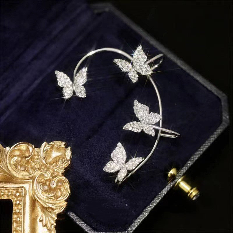 Fashion Earring Butterfly Ear Clip And Ear Hook Jewelry - 𝓢𝓱𝓸𝓹𝓵𝓮𝓬𝔂