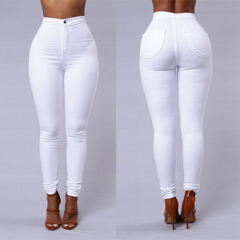 Casual Pants For Women High Waist Stretch Slim Trouser Skinny Candy Color Jeans - 𝓢𝓱𝓸𝓹𝓵𝓮𝓬𝔂
