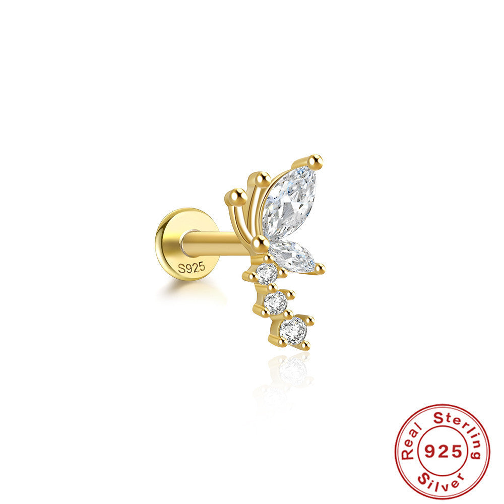 S925 Sterling Silver Horse Eye Multi-Diamond Dragonfly Stud Earrings - 𝓢𝓱𝓸𝓹𝓵𝓮𝓬𝔂