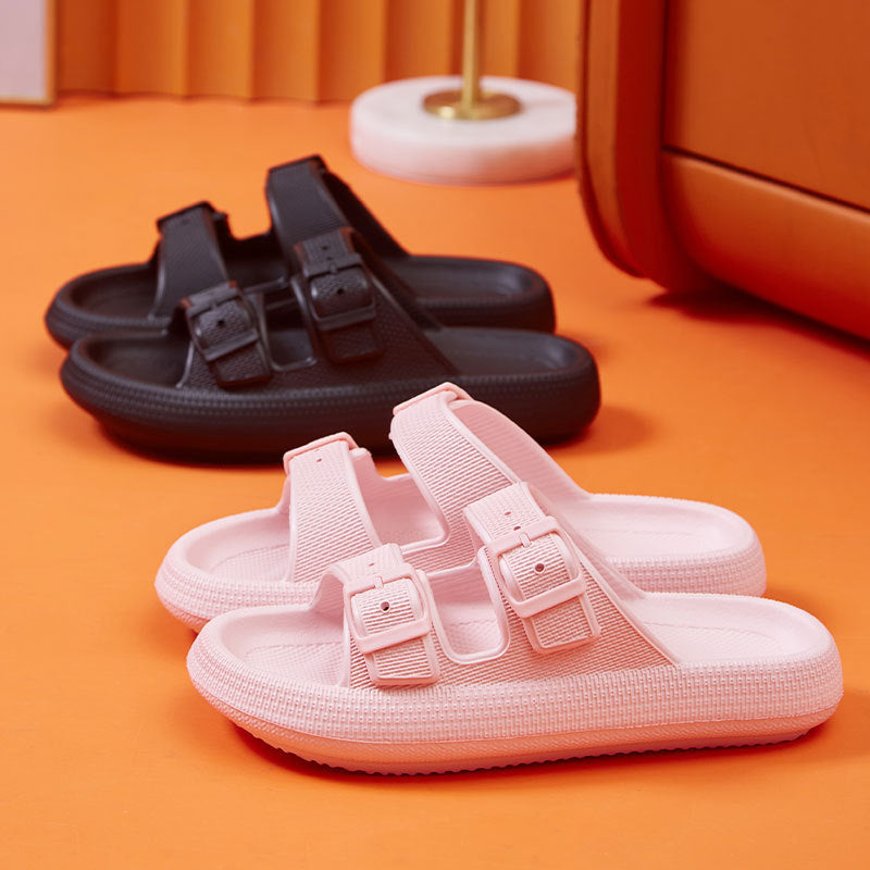 Platform Slippers Women's Summer Buckle Home Shoes Fashion Outdoor Wear Soft Bottom Sandals - 𝓢𝓱𝓸𝓹𝓵𝓮𝓬𝔂