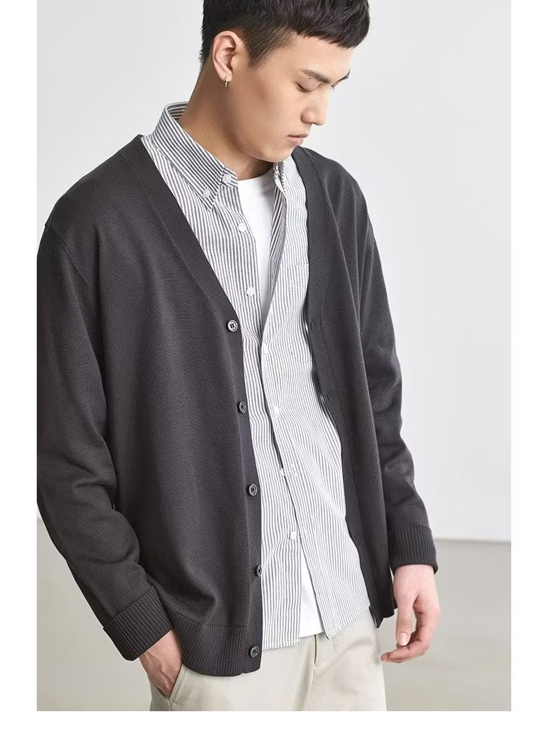 Knitted Cardigan Men's Knitted Shirt Loose Casual - 𝓢𝓱𝓸𝓹𝓵𝓮𝓬𝔂