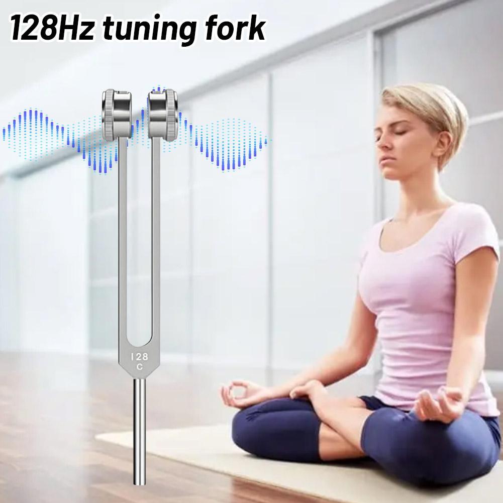 128 Hz Tuning Fork Set Weighted Bio-Acoustic Tuning Fork For Healing Chakra,Sound Therapy,Reliever Stress