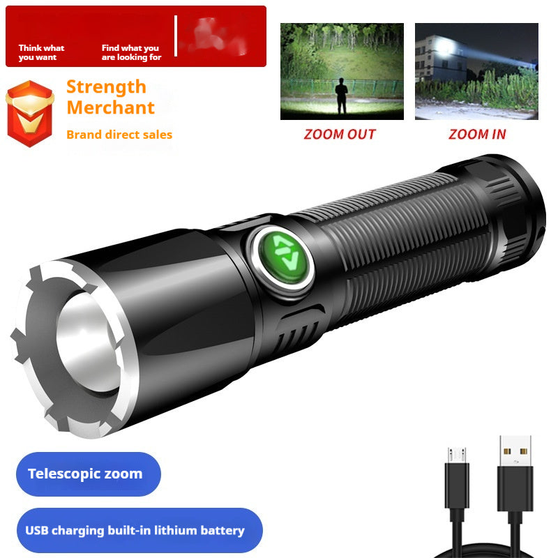 Led Outdoor USB Rechargeable Cob Sidelight Flashlight - 𝓢𝓱𝓸𝓹𝓵𝓮𝓬𝔂
