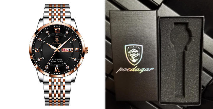 New Men's Watch Waterproof Luminous Calendar - 𝓢𝓱𝓸𝓹𝓵𝓮𝓬𝔂