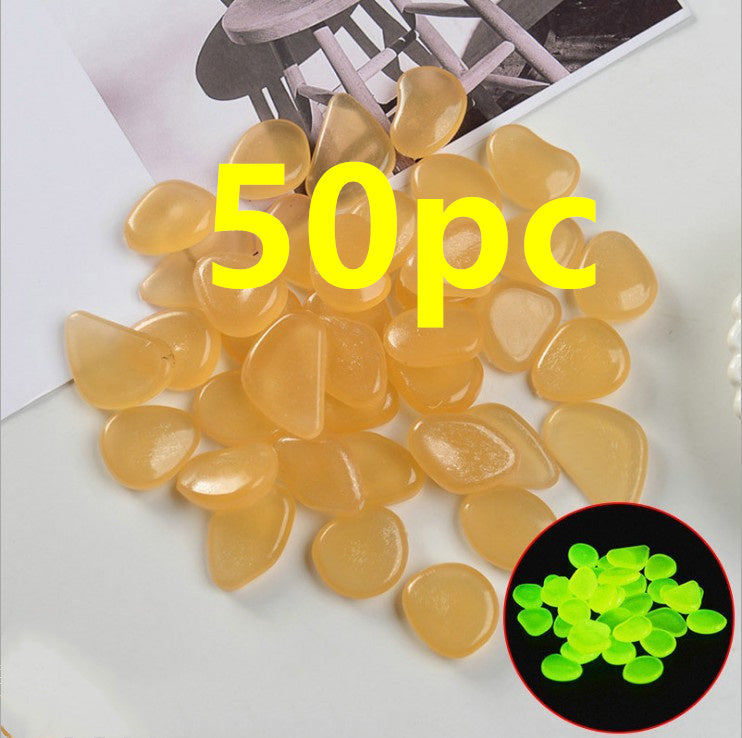 Luminous Stones Fluorescent Aquarium Pebbles Fish Tank Garden Luminous Stones
