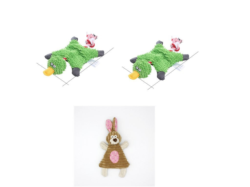 Pet Toy Donkey Shape Corduroy Chew Toy For Dogs Puppy Squeaker Squeaky Plush Bone Molar Dog Toy Pet Training Dog - 𝓢𝓱𝓸𝓹𝓵𝓮𝓬𝔂