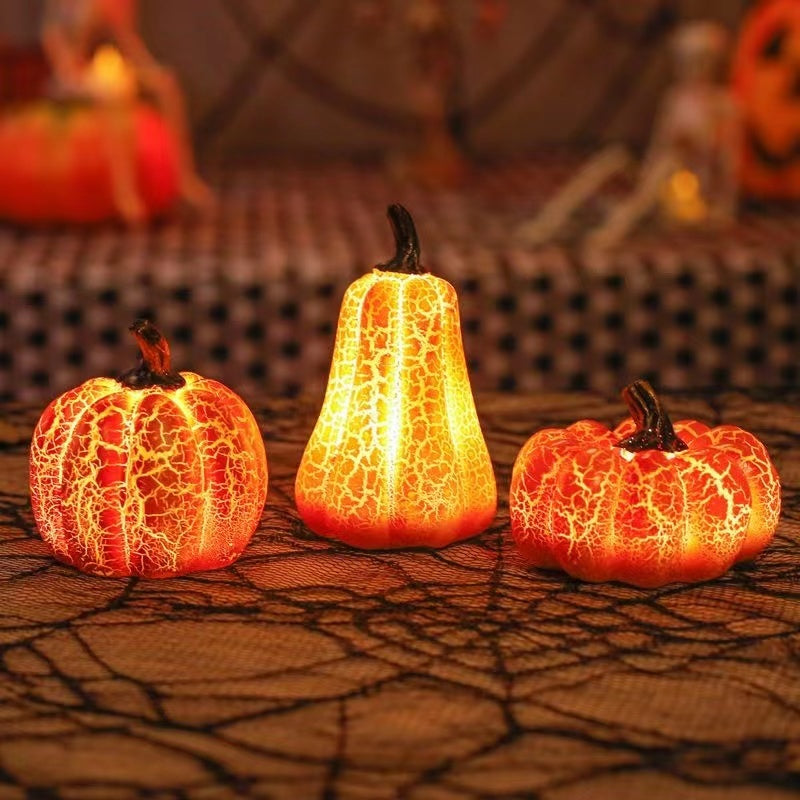 New Halloween Pumpkin Lantern Simulation Pumpkin LED Candle Lamp Resin Luminous Pumpkin - 𝓢𝓱𝓸𝓹𝓵𝓮𝓬𝔂