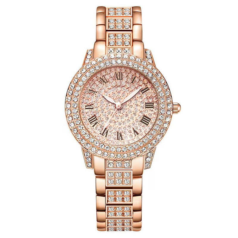 Women's Diamond Fashion Roman Quartz Watch Five-piece Set - 𝓢𝓱𝓸𝓹𝓵𝓮𝓬𝔂
